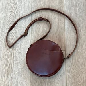 Portland Leather Circle Crossbody Purse